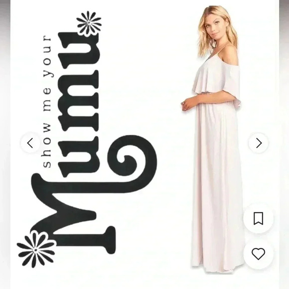 Show Me Your MuMu Caitlin Ruffle Maxi Wedding Bridesmaid Gown Dress Size… - Picture 2 of 4